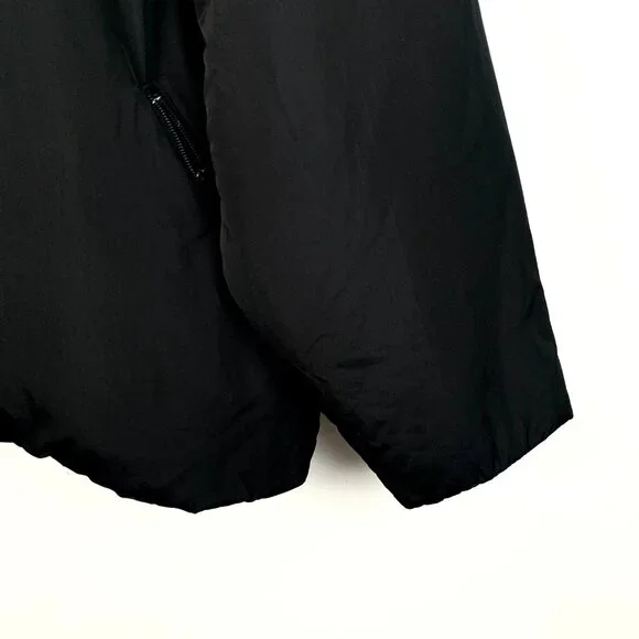 Balenciaga Black Logo Print Stand Collar Zip-Up Cotton Jacket